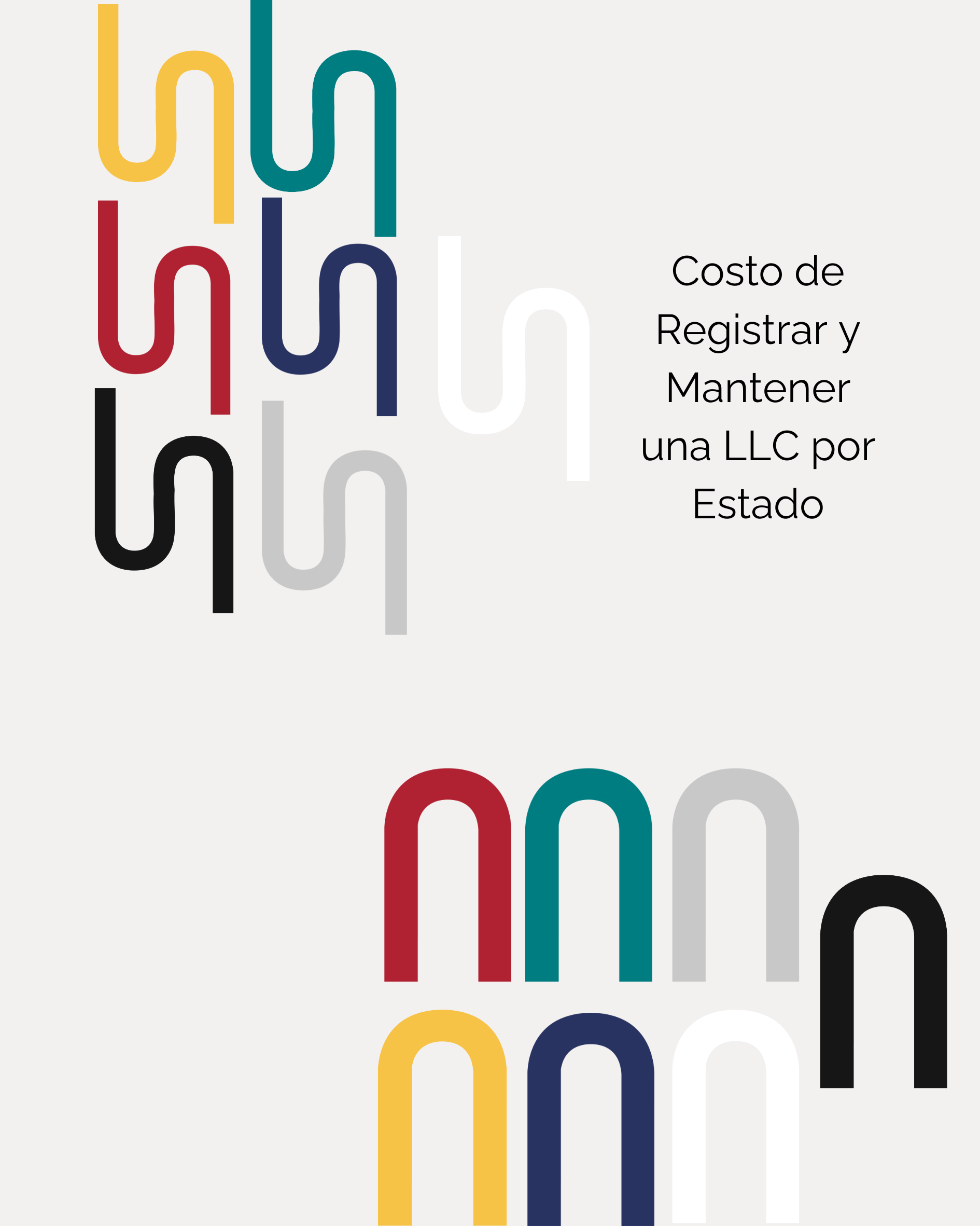 Costo de Registrar y Mantener una LLC por Estado